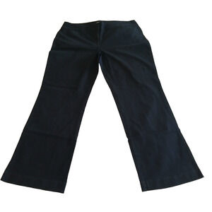 LOFT Ann Taylor Pants Womens 12P Petite Dark Blue Wide Leg Career Work Stretch